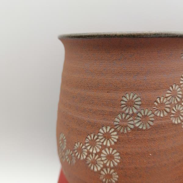 Coppia di tazze in ceramica Kyoyaki - Kiku Mishima - immagine 3