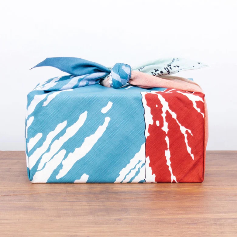 Furoshiki Ukiyo-e Hokusai "Il Fuji rosso" 104cm - immagine 4