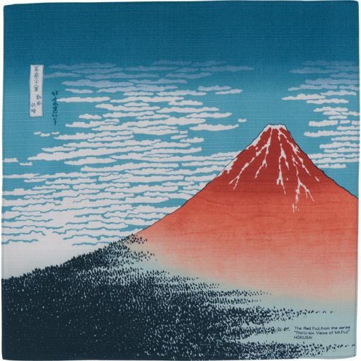Furoshiki Ukiyo-e Hokusai "Il Fuji rosso" 48cm