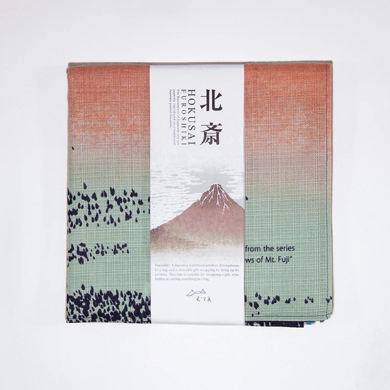 Furoshiki Ukiyo-e Hokusai "Il Fuji rosso" 70cm - immagine 2