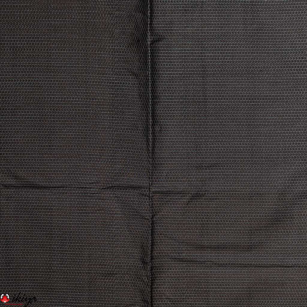 Haori da uomo in seta blu con fodera a righe - immagine 6