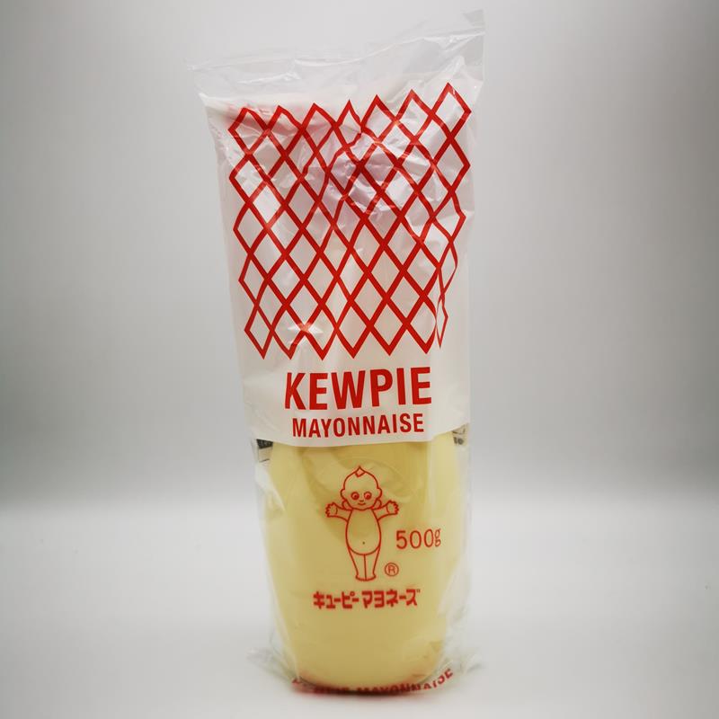 500g bottle of Kewpie Japanese mayonnaise, with red and white logo and the iconic baby character.