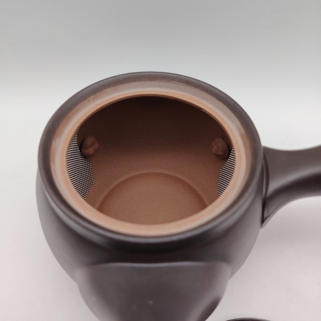 Kyusu nera con decorazione geometrica - 310ml - immagine 2