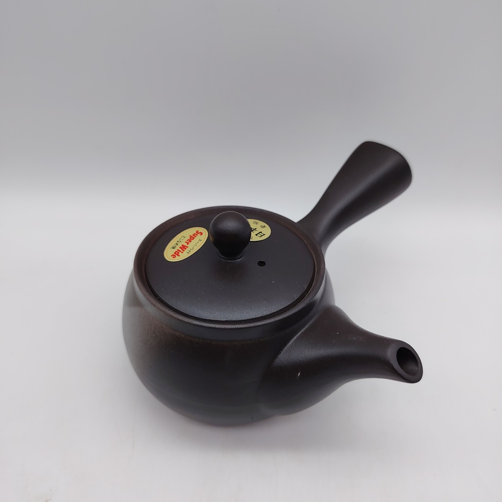 Kyusu nera con decorazione geometrica - 310ml - immagine 3