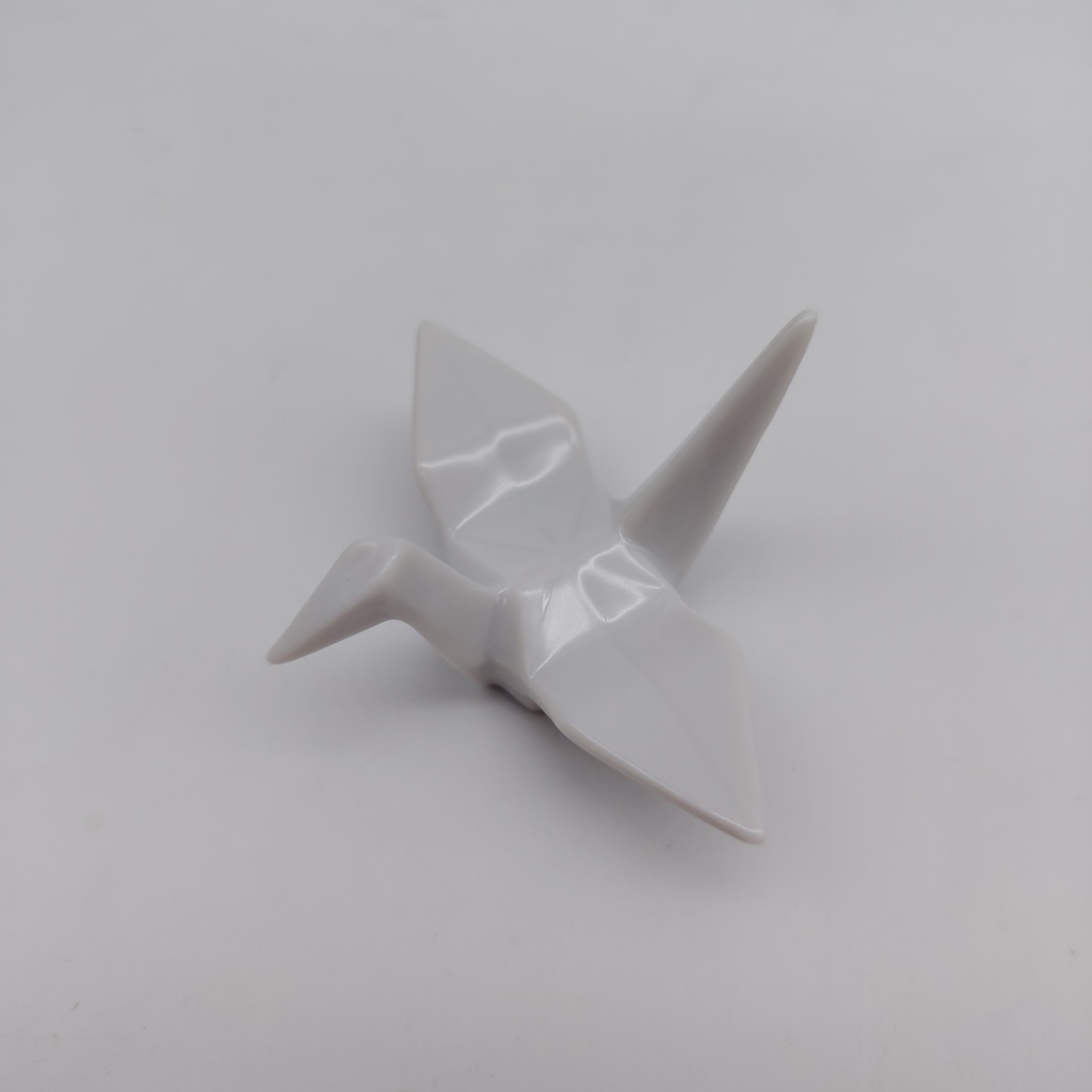 Poggiabacchette "Gru Origami" bianco