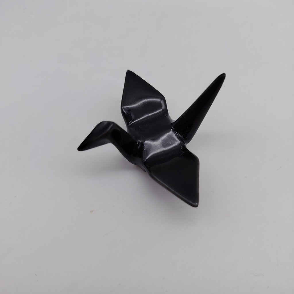 Poggiabacchette "Gru Origami" nero