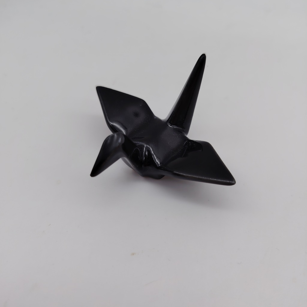 Poggiabacchette "Gru Origami" nero - immagine 2