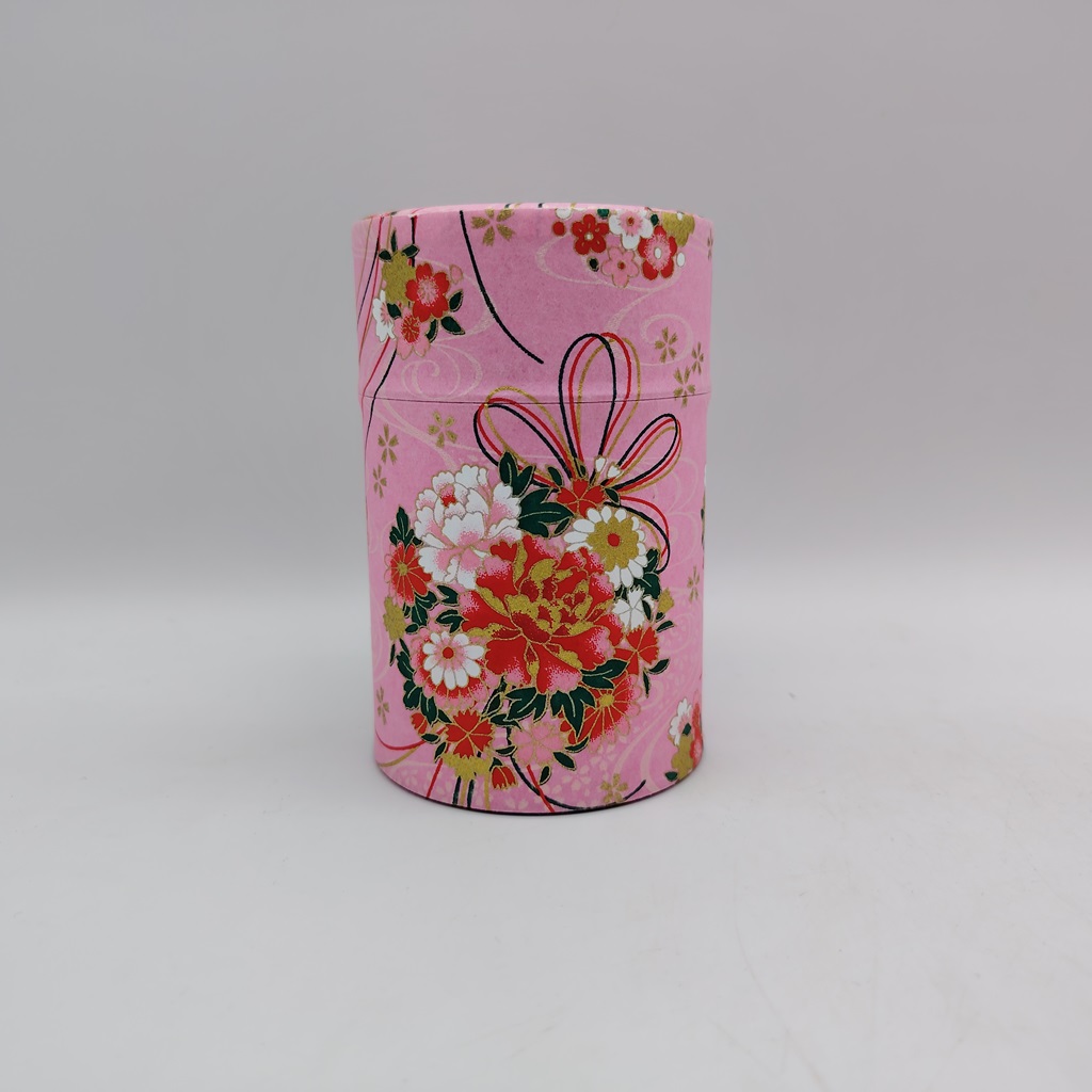 Porta tè in carta washi M - rosa con Kusudama