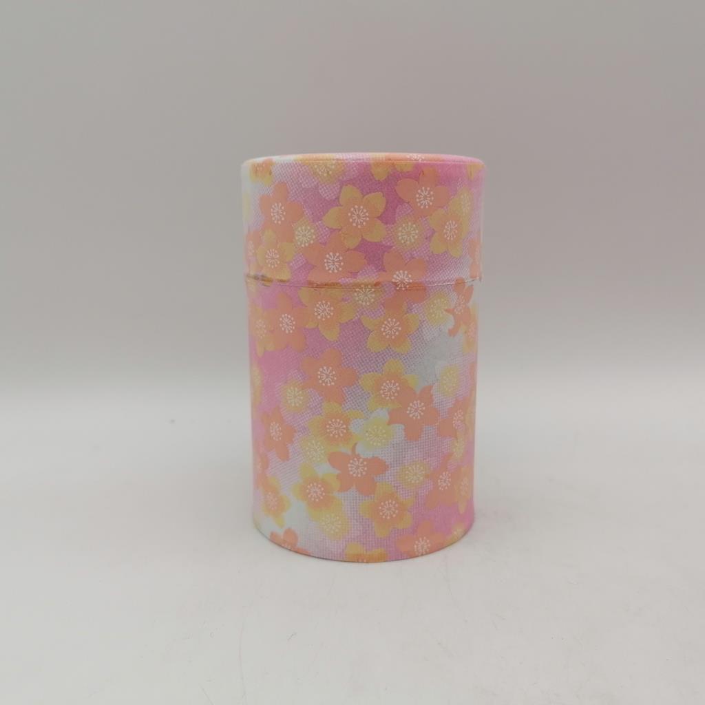Porta tè in carta washi M - rosa pastello con fiori di ciliegio