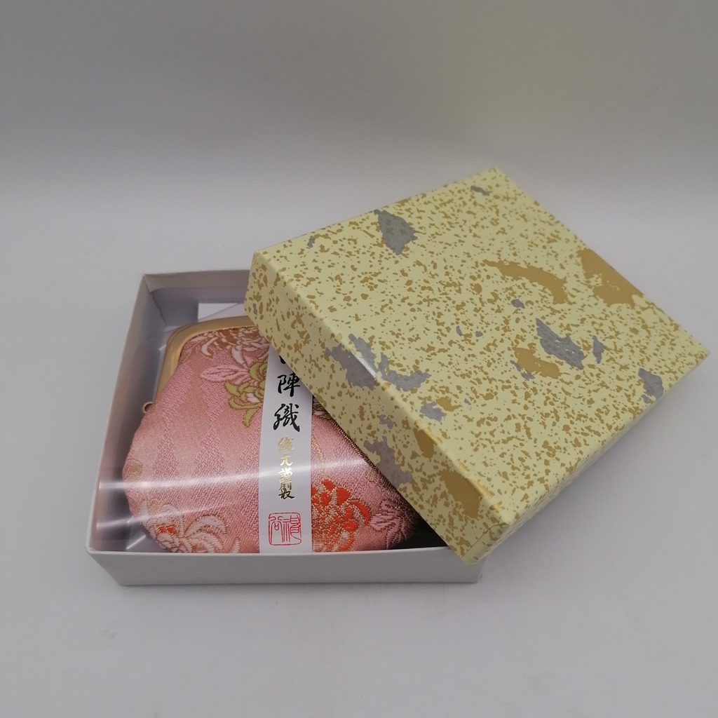Portamonete artigianale da Kyoto M - Rosa con crisantemi - immagine 4