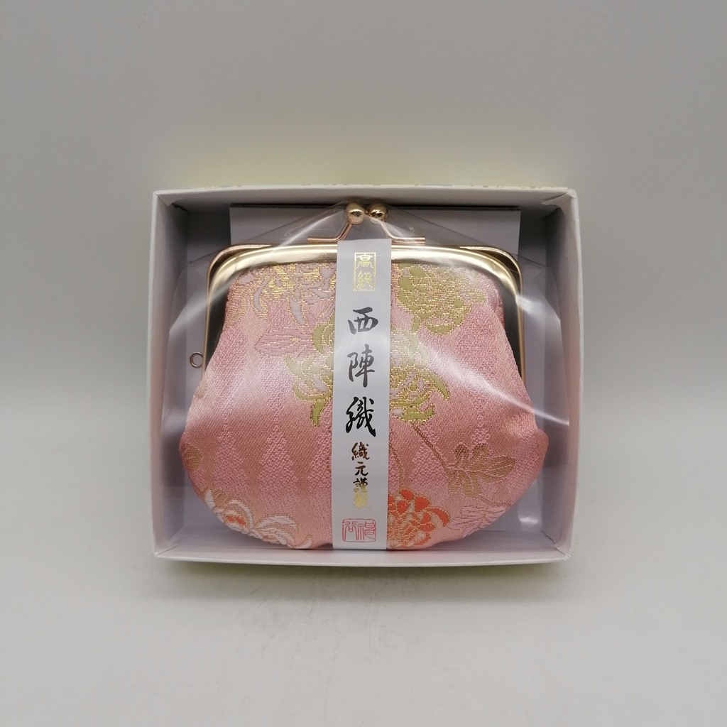 Portamonete artigianale da Kyoto M - Rosa con crisantemi - immagine 5