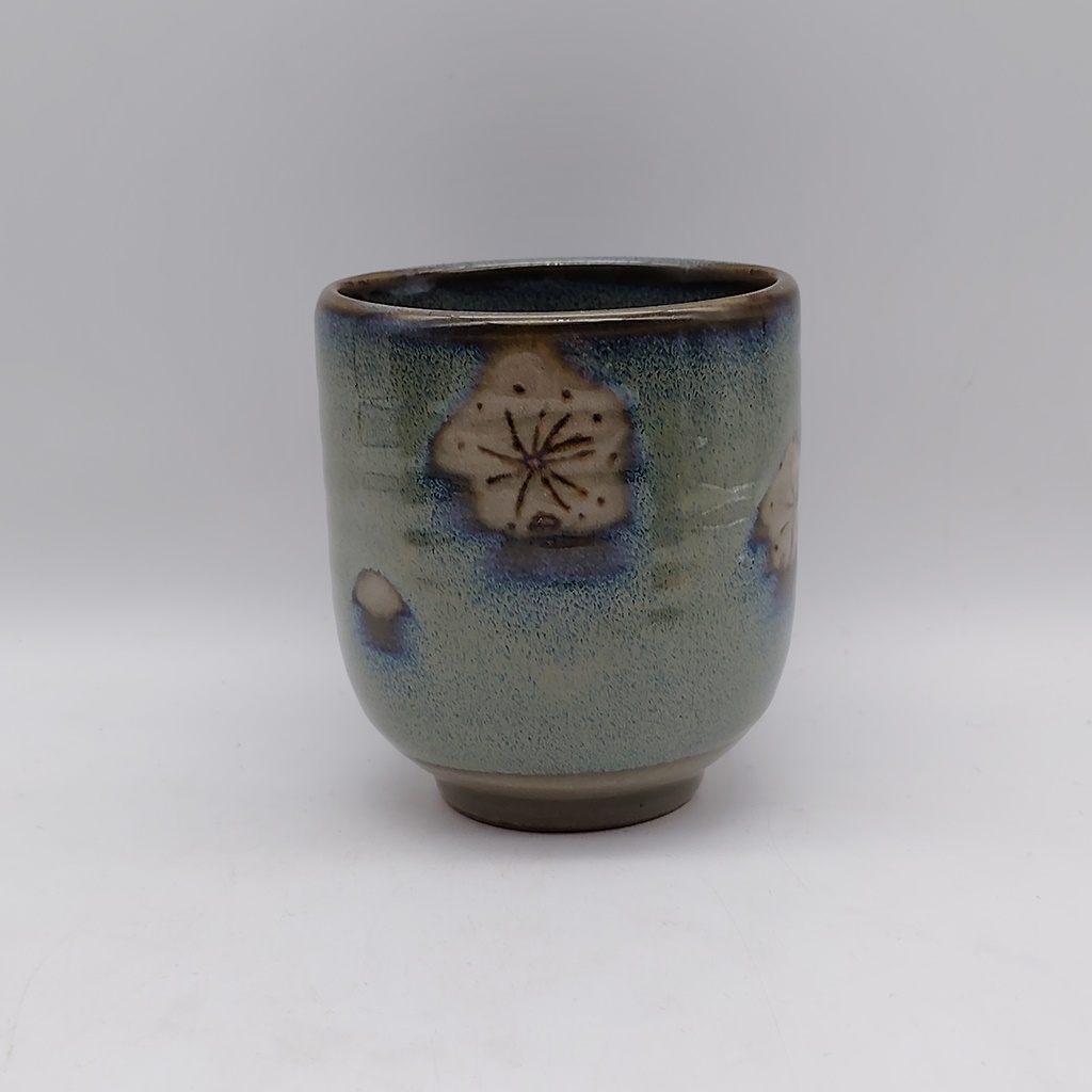Tazza da tè - Azzurra con fiori di pruno