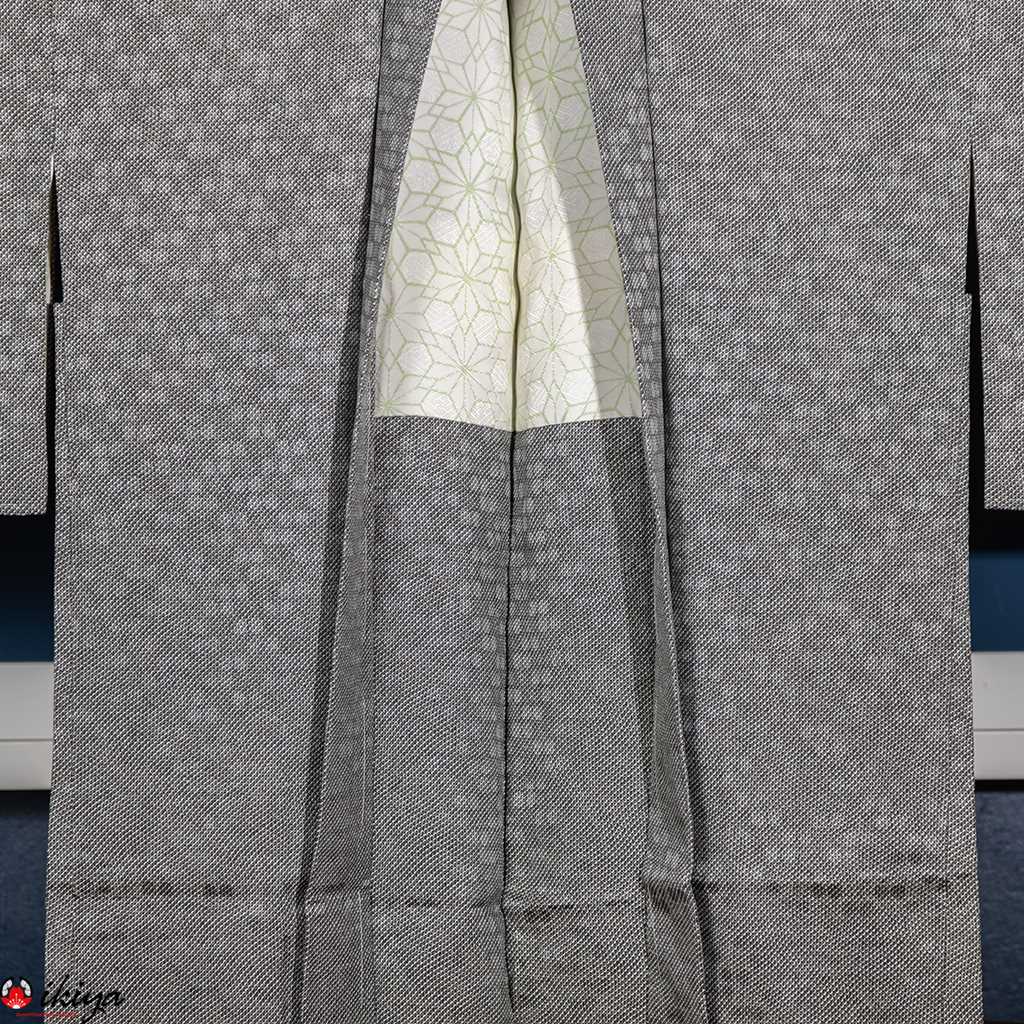 Women's gray silk haori with small floral pattern (Copia) (Copia) (Copia) (Copia) - Image 3