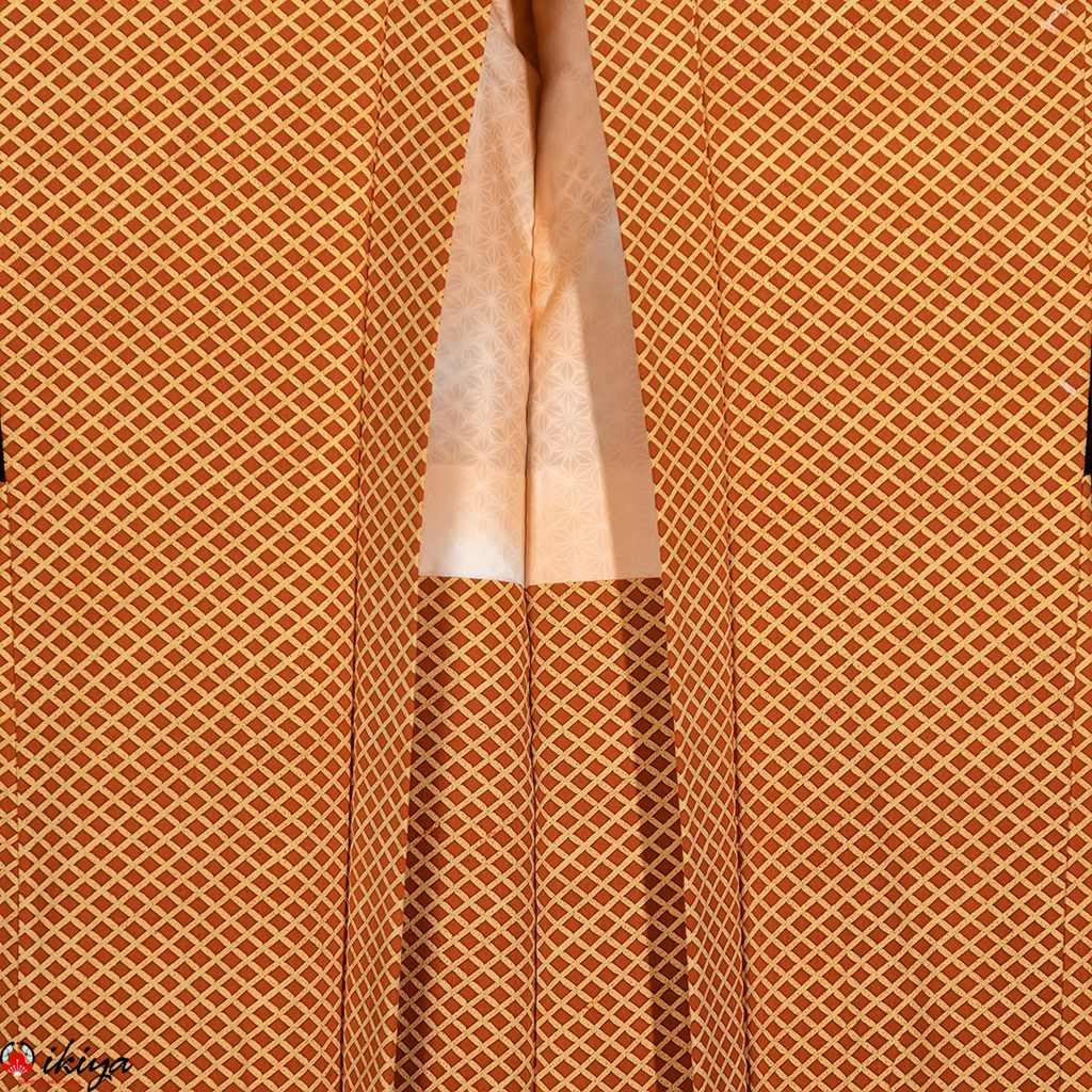 Women's gray silk haori with small floral pattern (Copia) (Copia) (Copia) (Copia) (Copia) (Copia) - Image 4